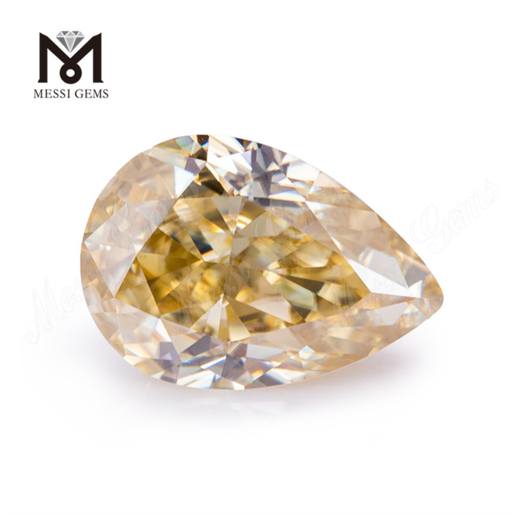 Pera sciolto moisanite 8 * 12mm giallo moissanite all'ingrosso pietre preziose fornitore