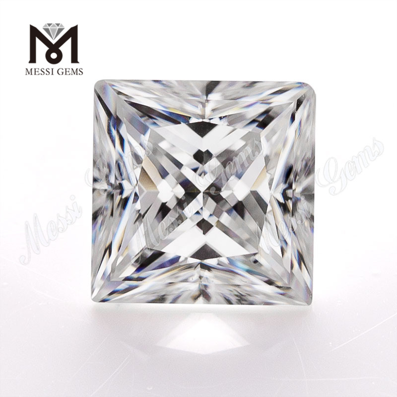 Principessa sintetica sciolta 7x7mm 2 carati D colore bianco prezzo per carato moissanite