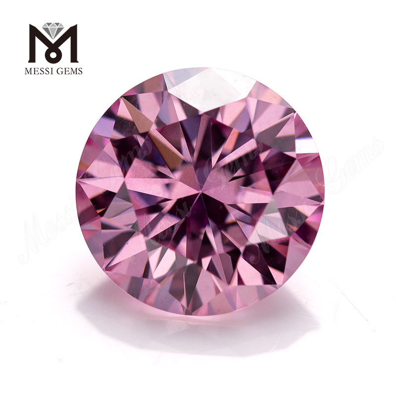 Messi Gems prezzo all'ingrosso pietre preziose sciolte fabbricazione taglio macchina colore gioco o fuoco 0,5 carati 1 carato Moissanite rosa tondo