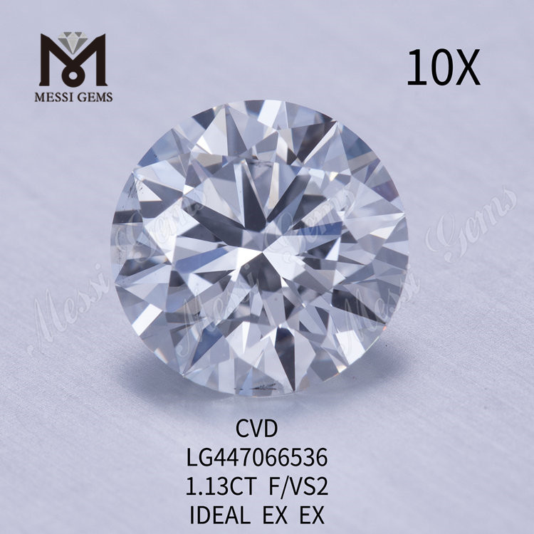 Diamanti da laboratorio CVD ROUND BRILLIANT 1.13ct VS2 F IDEL Cut