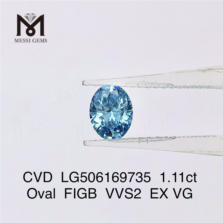 1.11ct 7.75X5.94X3.62MM Diamanti da laboratorio taglio ovale VVS2